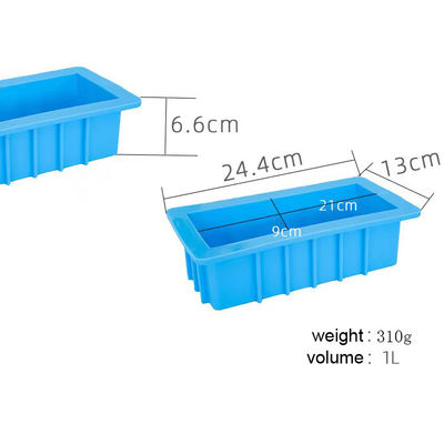 1L 長方形パンシリコンケーキ型 24.4x13x6.6cm ノンスティック
